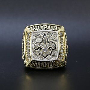 New Orleans Saints Championship Ring Fan Editiom 2009 2010 Gold Super Bowl